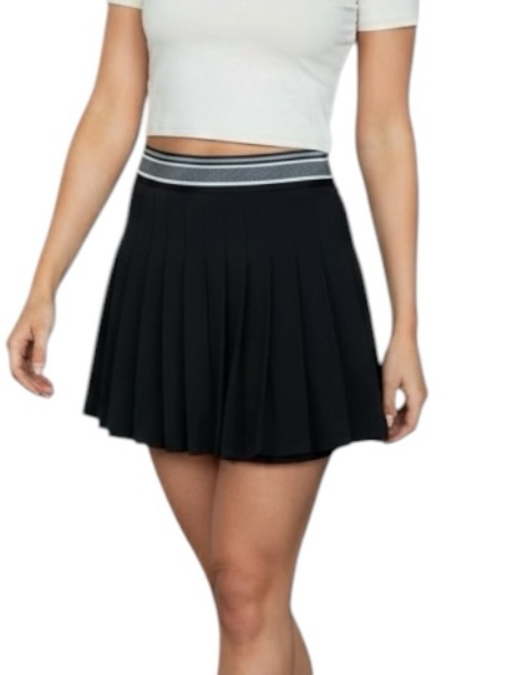 J.Lindeberg Harlow Black Pleated Golf Skirt Skort Size L NWOT Athletic